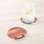 Dessous De Verre En Grès Lofoten Îles Sunset Sheep Nature Photo (Côté)