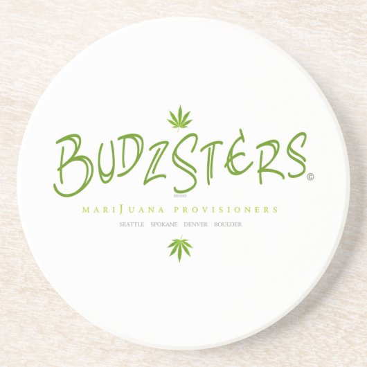 Dessous De Verre En Grès Logo Budzsters (Devant)