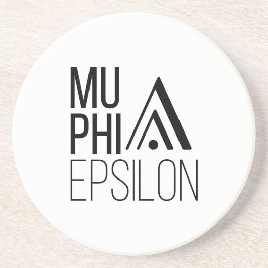 Dessous De Verre En Grès Logo de Mu Phi Epsilon (Devant)