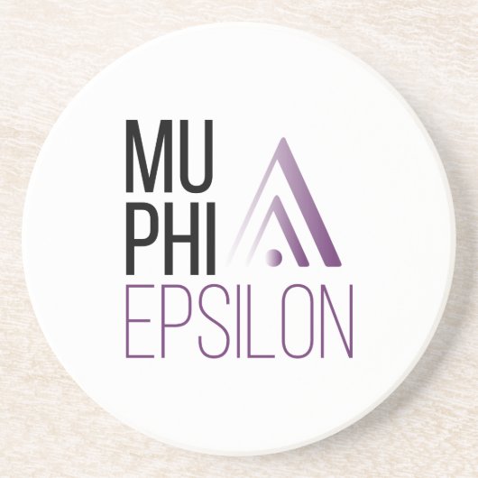 Dessous De Verre En Grès Logo de Mu Phi Epsilon (Devant)