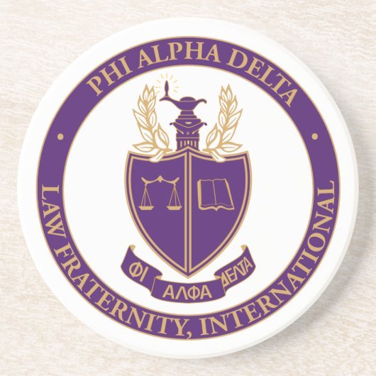Dessous De Verre En Grès Logo de Phi Alpha Delta (Devant)