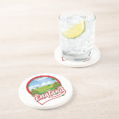Dessous De Verre En Grès logo de voyage en Angleterre (Côté)