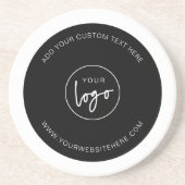 Dessous De Verre En Grès Logo d'entreprise moderne cadeau d'entreprise marq (Devant)