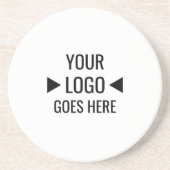 Dessous De Verre En Grès Logo d'entreprise personnalisé (Devant)