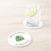 Dessous De Verre En Grès Logo d'entreprise Promotion Société Sandstone (Côté)