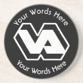 Dessous De Verre En Grès Logo du ministère des Anciens Combattants (Devant)