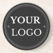 Dessous De Verre En Grès Logo Entreprise Moderne (Devant)