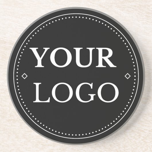 Dessous De Verre En Grès Logo Entreprise Moderne (Devant)