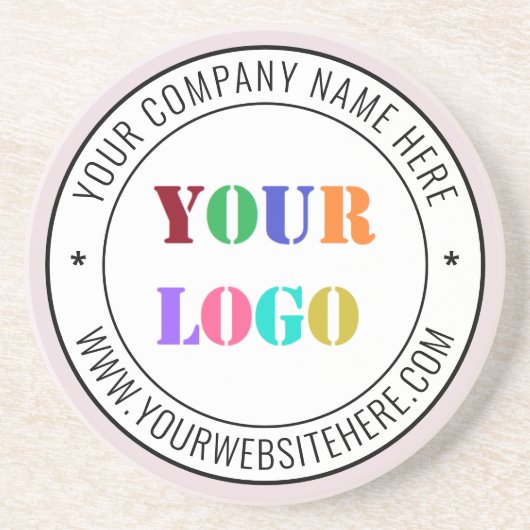 Dessous De Verre En Grès Logo et texte personnalisés - Entreprise promotion (Devant)