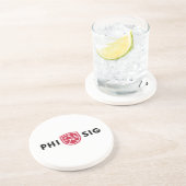 Dessous De Verre En Grès Logo Phi Sigma Kappa (Côté)