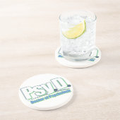 DESSOUS DE VERRE EN GRÈS LOGO PSY2 DOCTOR OF PSYCHOLOGY (Côté)