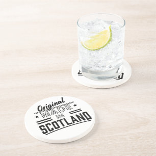 Dessous De Verre En Grès Logo rétro original fabriqué en Écosse