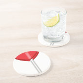 Dessous De Verre En Grès lollipop à coeur rouge (Côté)