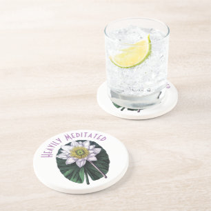 Dessous De Verre En Grès Lotus Drôle Très Médité