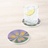 Dessous De Verre En Grès Lotus Pourpre (Côté)