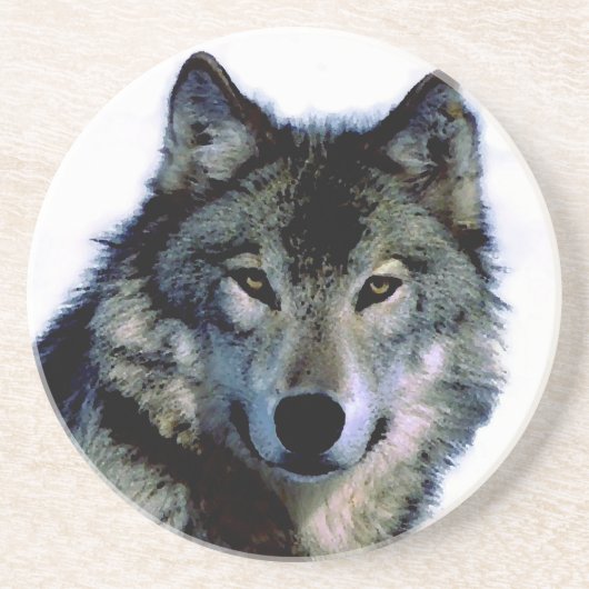 Dessous De Verre En Grès Loup (Devant)