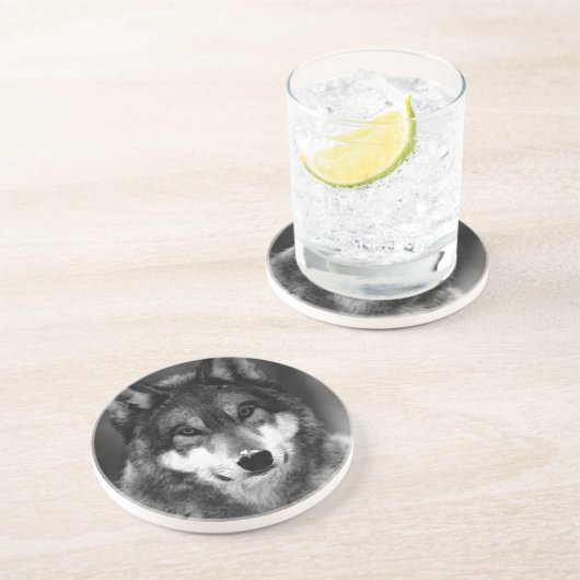 Dessous De Verre En Grès Loup (Côté)