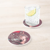 Dessous De Verre En Grès Loup 040 (Côté)