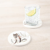 Dessous De Verre En Grès Loup d'hiver (Côté)