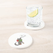 Dessous De Verre En Grès Loup Noël Funny Mignonnes Enfants (Côté)