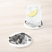 Dessous De Verre En Grès Loup sauvage (Côté)