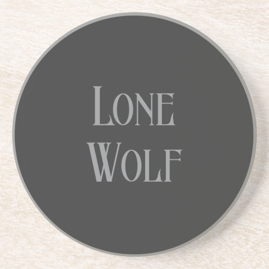 Dessous De Verre En Grès Loup solitaire mâle Sigma minimaliste moderne (Devant)