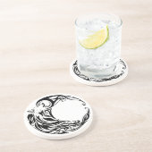 Dessous De Verre En Grès Loup tribal (Côté)