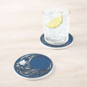 Dessous De Verre En Grès Loup tribal - Ombragé (Côté)