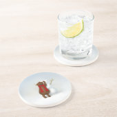 Dessous De Verre En Grès L'ours des neiges mignonne ours bébé hiver (Côté)