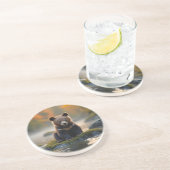 Dessous De Verre En Grès L'ours jeune en automne (Côté)