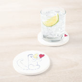 Dessous De Verre En Grès Love Bug Dessous de verre de grès (Côté)