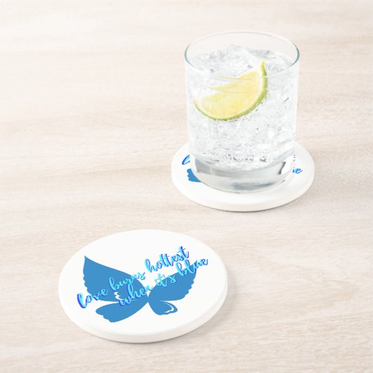 Dessous De Verre En Grès Love burns  (Côté)