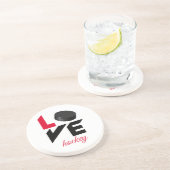Dessous De Verre En Grès Love hockey (Côté)