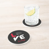 Dessous De Verre En Grès Love hockey (Côté)