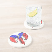 Dessous De Verre En Grès Love Porto Rico (Côté)