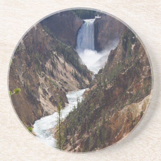 Dessous De Verre En Grès Lower Falls Yellowstone (Devant)