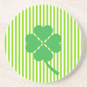 Dessous De Verre En Grès Lucky Four Leaf Shamrock Design-87906 (Devant)