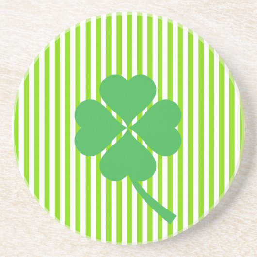 Dessous De Verre En Grès Lucky Four Leaf Shamrock Design-87906 (Devant)