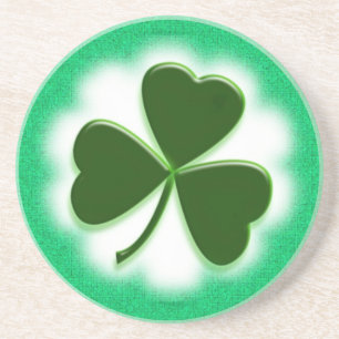 Dessous De Verre En Grès Lucky Shamrock