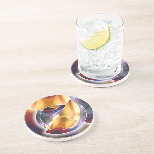 Dessous De Verre En Grès Lueur (Côté)