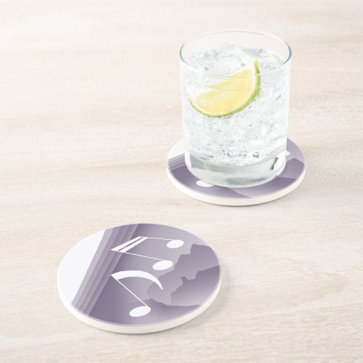 Dessous De Verre En Grès Lullaby - Notes musicales (Côté)