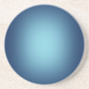 Dessous De Verre En Grès Lumière blanche sur bleu