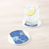 Dessous De Verre En Grès Lumière bleue (Côté)