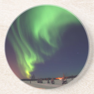 Dessous De Verre En Grès Lumières du Nord au lac Bear