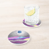 Dessous De Verre En Grès Lune bleue (Côté)