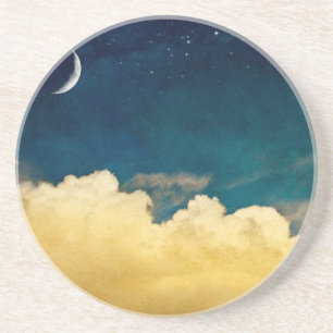 Dessous De Verre En Grès Lune et Cloudscape