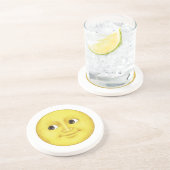 Dessous De Verre En Grès Lune jaune - Emoji (Côté)