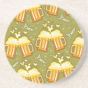 Dessous De Verre En Grès Lunettes De Bière Motif