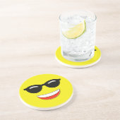 Dessous De Verre En Grès Lunettes de soleil de réfrigération Emoji (Côté)