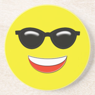 Dessous De Verre En Grès Lunettes de soleil froides Emoji